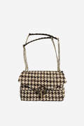 SANDRO - Sac YZA en tweed marron et beige