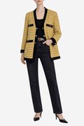MAJE - Veste en tweed jaune T36