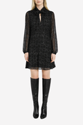 CLAUDIE PIERLOT - Robe à motifs en fibres métallisées T40