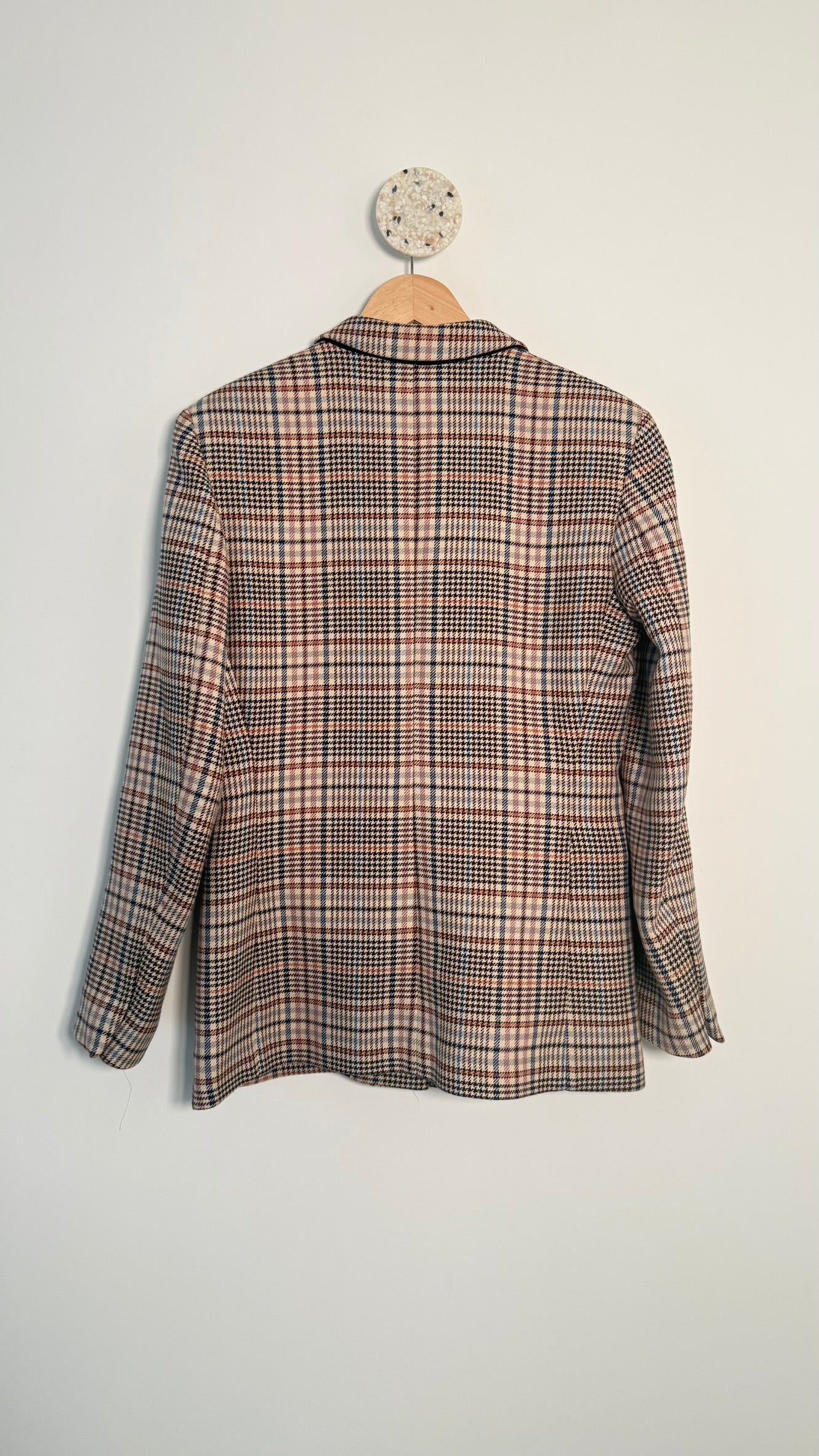 SANDRO - Veste blazer à carreaux structurée T38