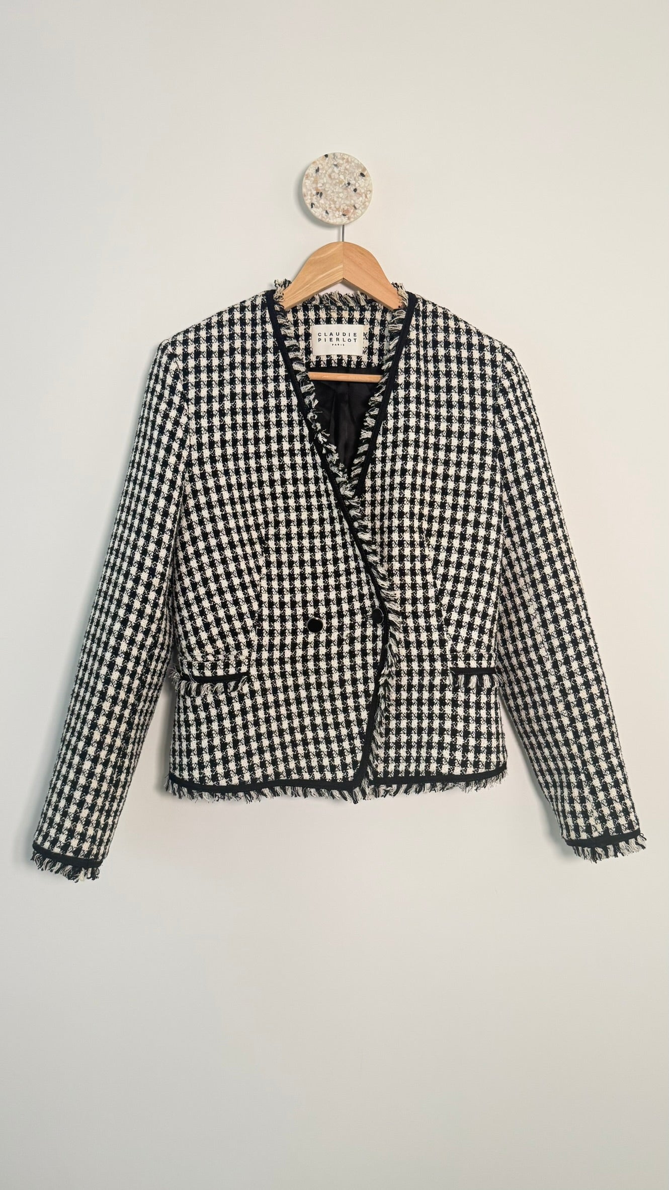 CLAUDIE PIERLOT - Veste noire et écrue T36
