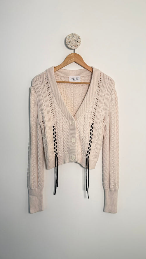 CLAUDIE PIERLOT - Gilet en maille torsadée T40