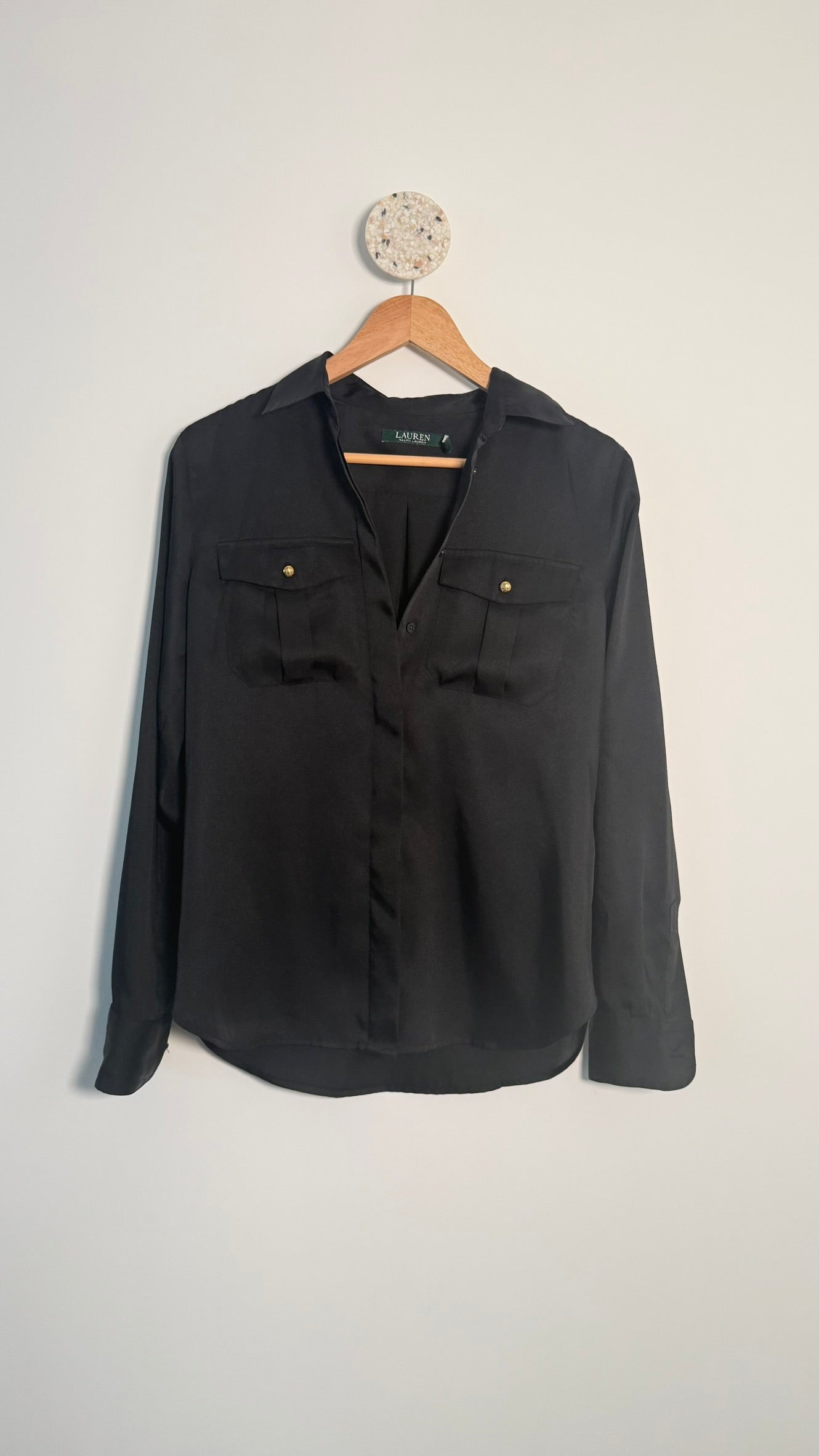 LAUREN RALPH LAUREN - Chemise fluide noire TS