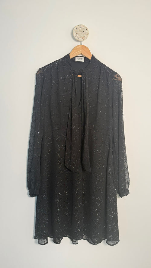 CLAUDIE PIERLOT - Robe à motifs en fibres métallisées T40