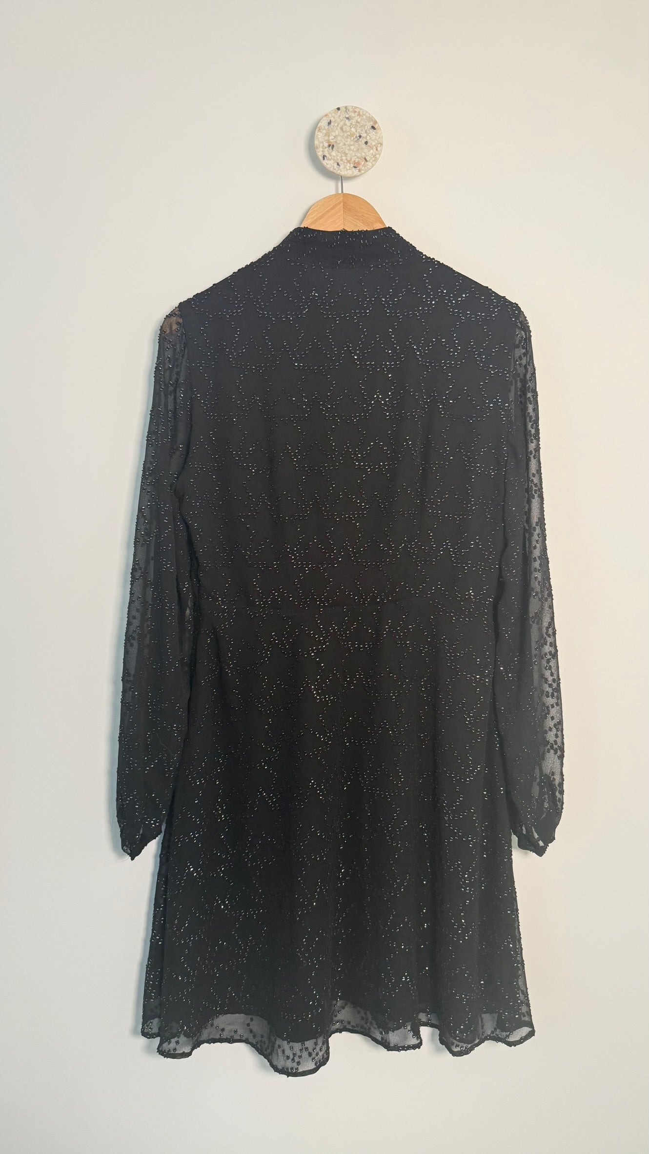 CLAUDIE PIERLOT - Robe à motifs en fibres métallisées T40