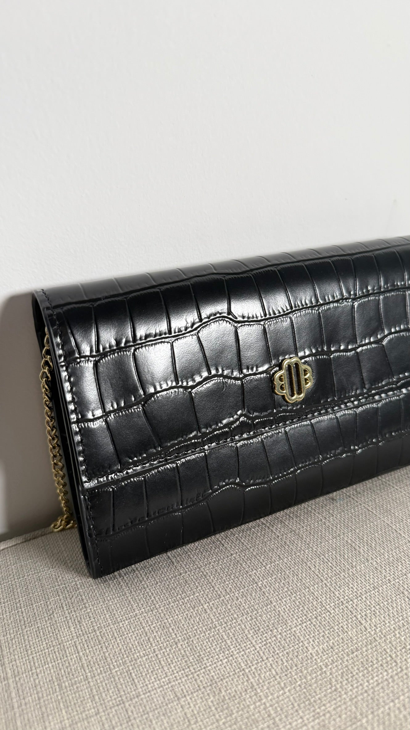 MAJE - Sac bandoulière effet croco