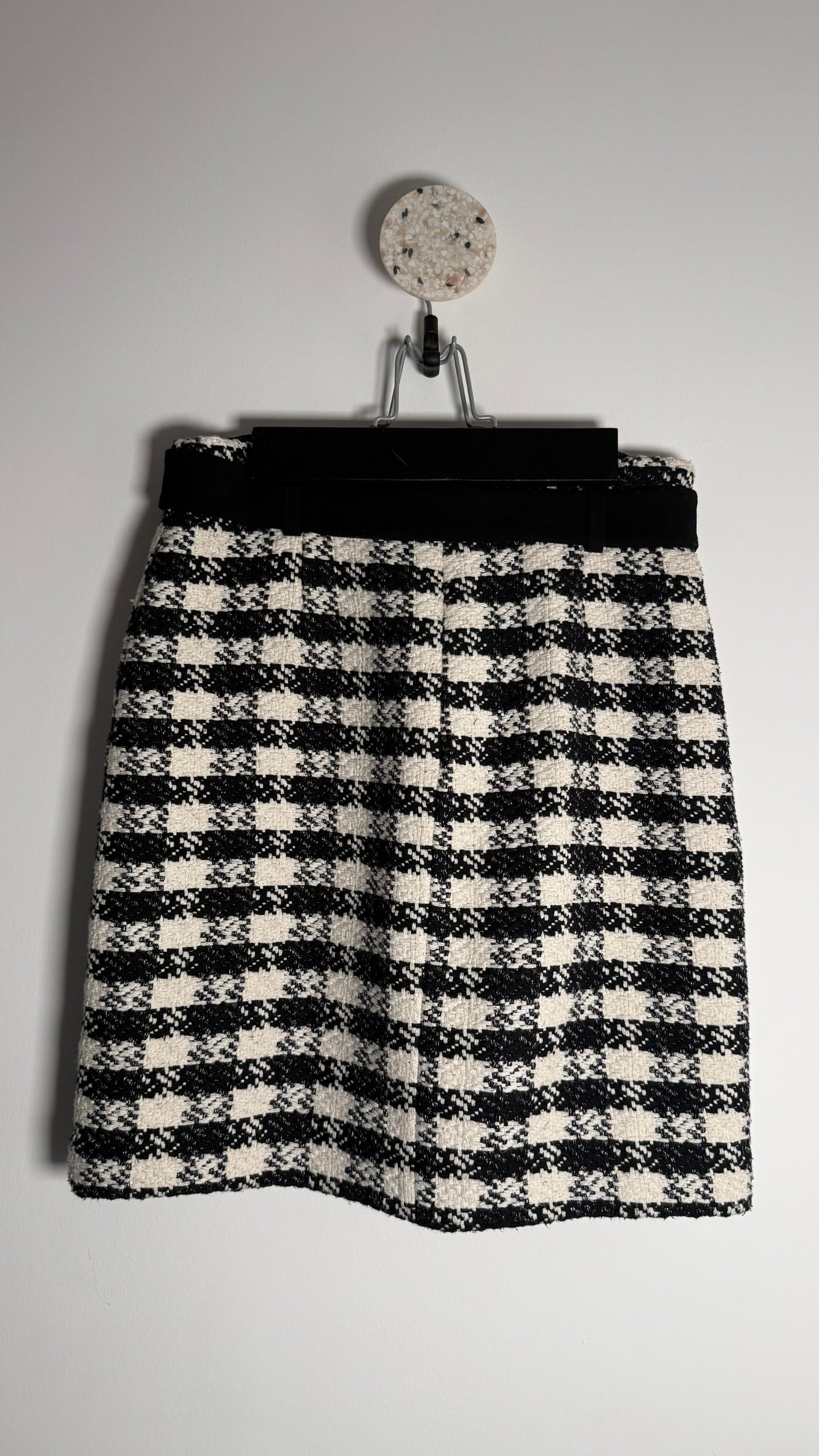 MAJE - Jupe courte en tweed à carreaux T40