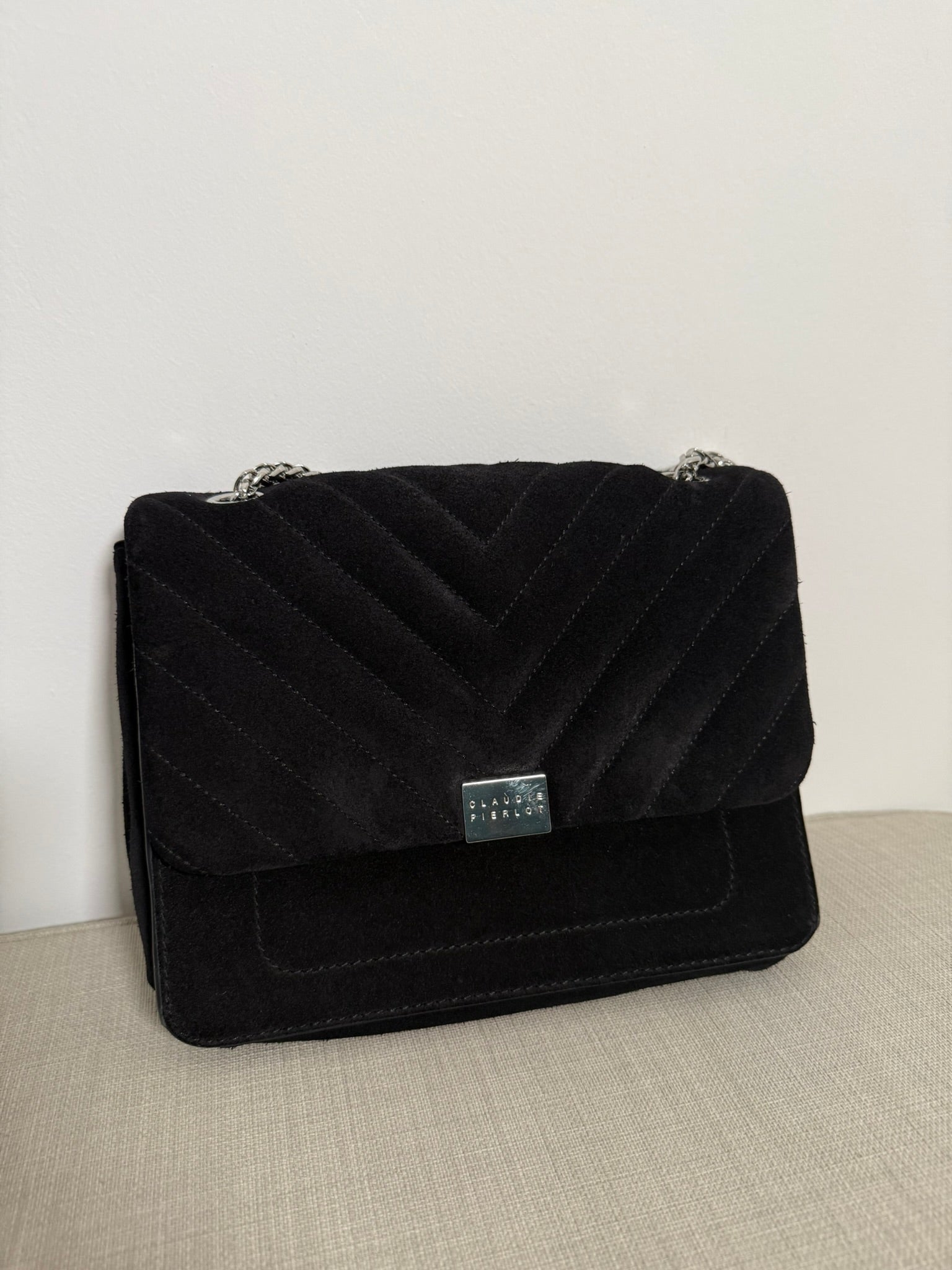 CLAUDIE PIERLOT - Sac bandoulière en velours matelassé