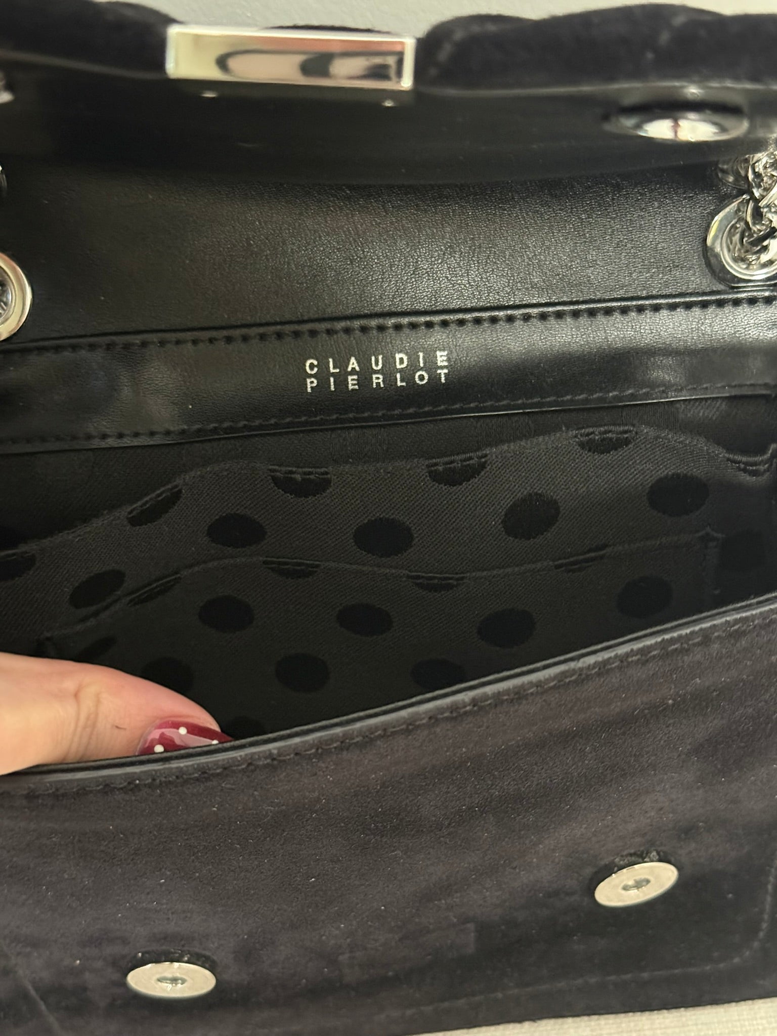 CLAUDIE PIERLOT - Sac bandoulière en velours matelassé