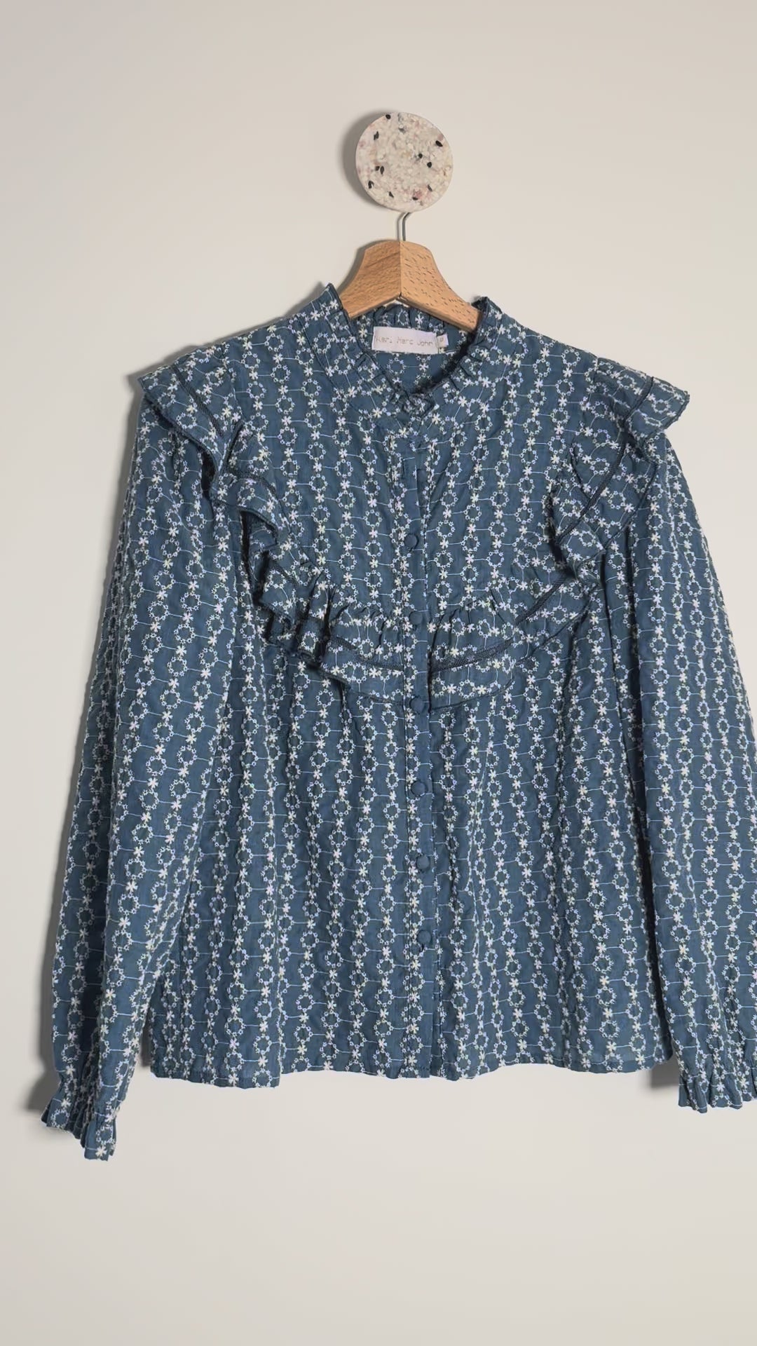 KARL MARC JOHN - Chemise brodée à volants TM