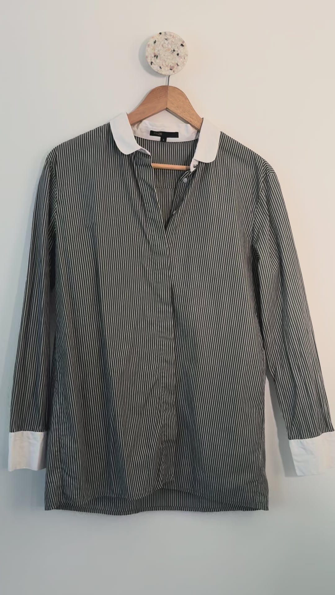 MAJE - Chemise à fines rayures T3