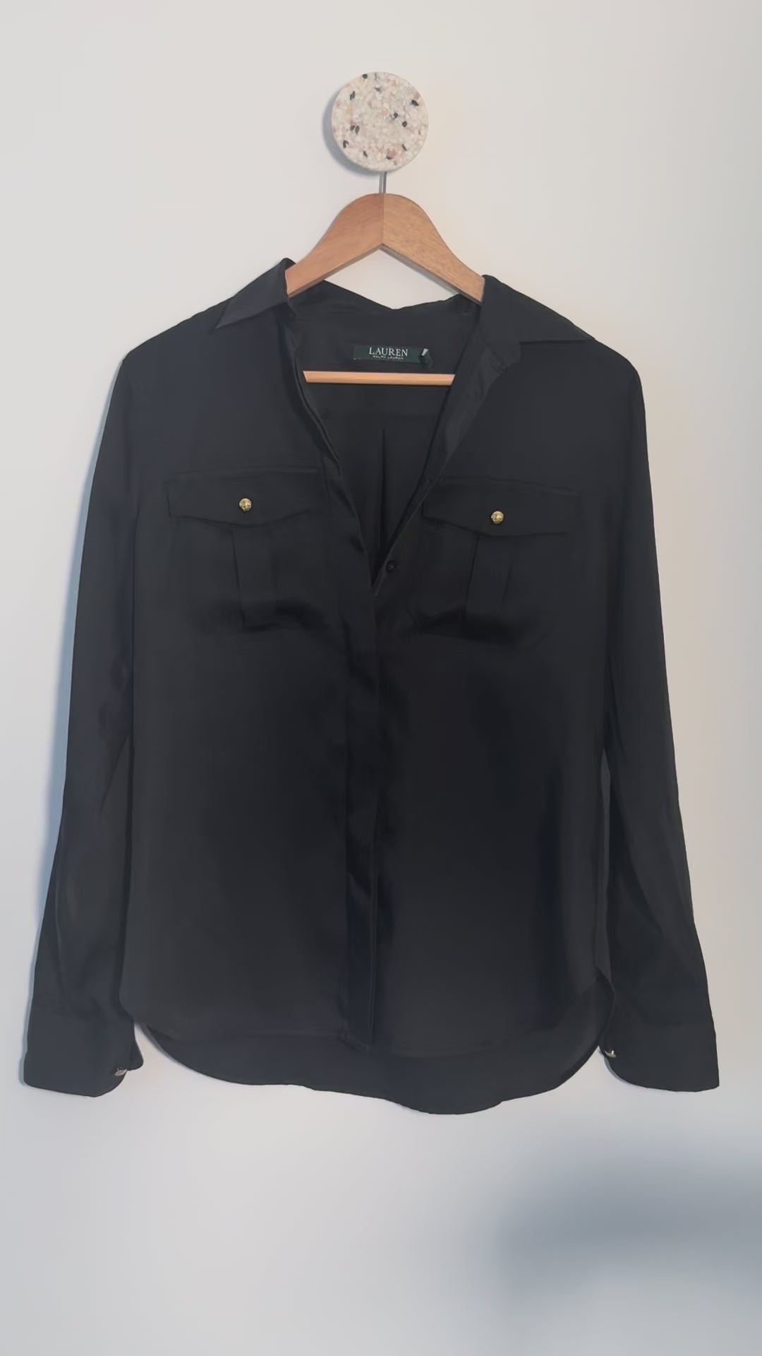 LAUREN RALPH LAUREN - Chemise fluide noire TS